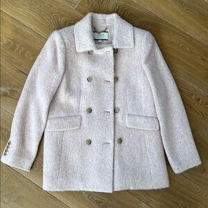 J. Crew Italian Wool Light Pink Pea Coat